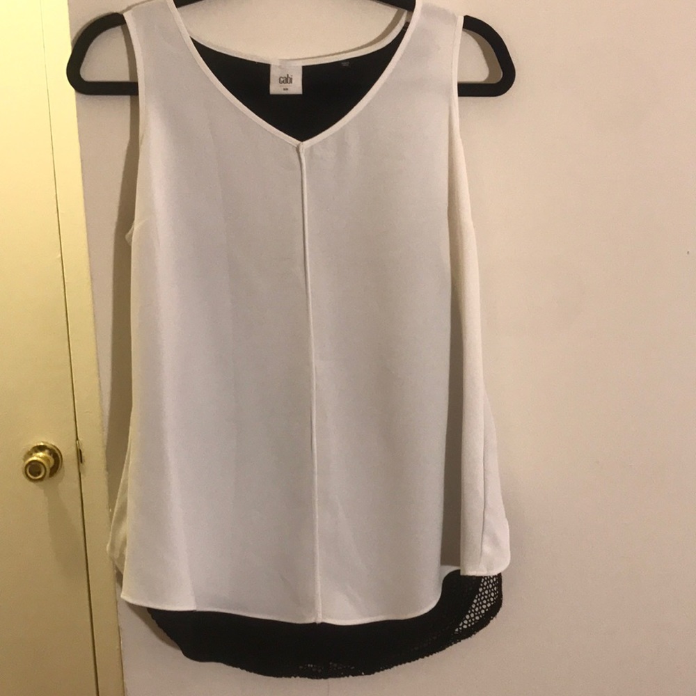 Great Cabi sleeveless top with back detail